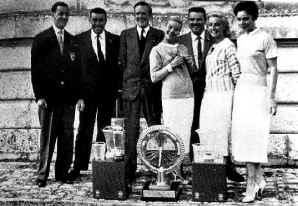 Hall, Fraser, Allison, Chamberlain, and three beauties.