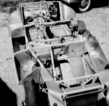 With original drive train removed.